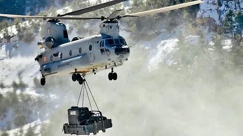 Indian Airforce Chinook CH-47I Resupplying Forward Bases At North East