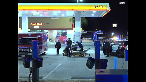 Man, woman arrive at National City gas station to report being shot