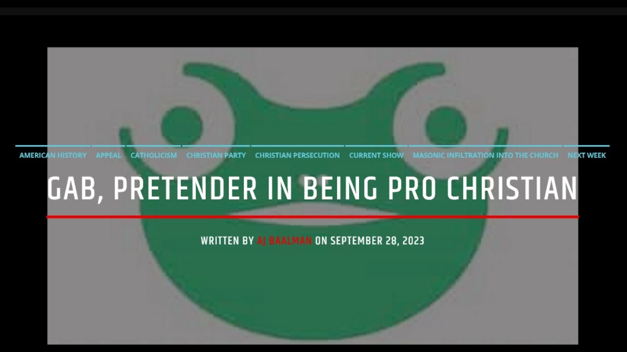 Gab, Pretender In Being Pro Christian