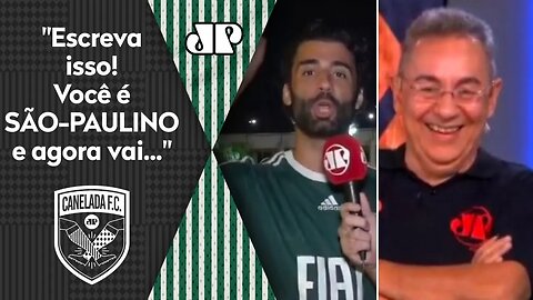 HILÁRIO! Torcedor do Palmeiras ALOPRA Flavio Prado AO VIVO após título da Libertadores!