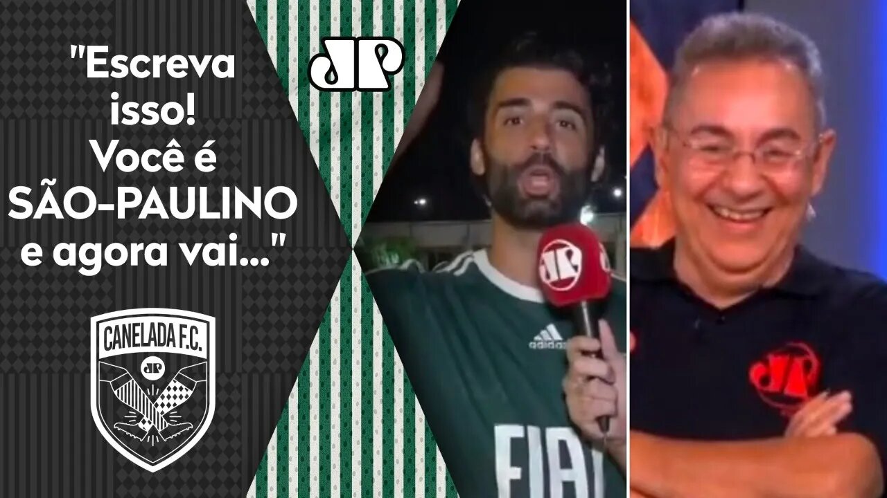 HILÁRIO! Torcedor do Palmeiras ALOPRA Flavio Prado AO VIVO após título da Libertadores!
