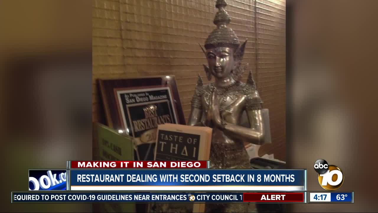 Restaurant dealing with second setback in 8 months