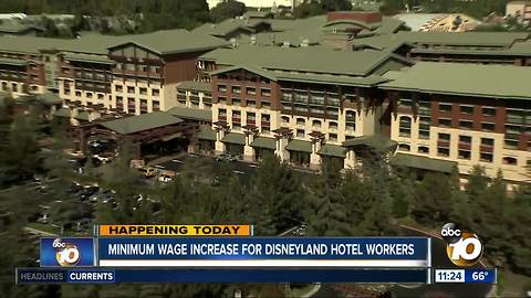 Wage increase for Disneyland hotel workers