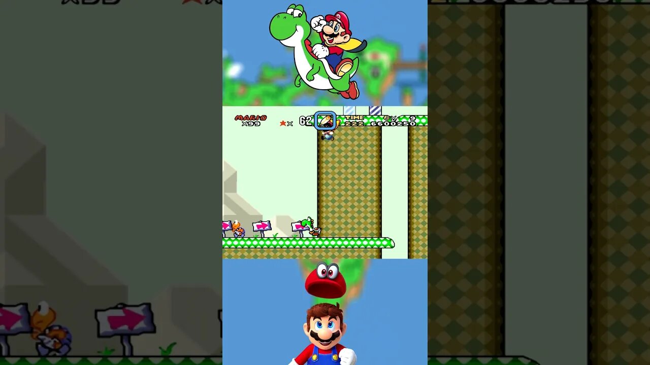 Glitch no Super Mario World #shorts #supermario #supermarioworld #yoshi #nintendo #glitch