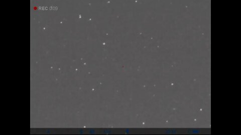 UFO flys over and into space.