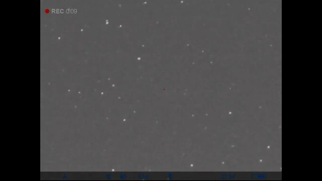 UFO flys over and into space.