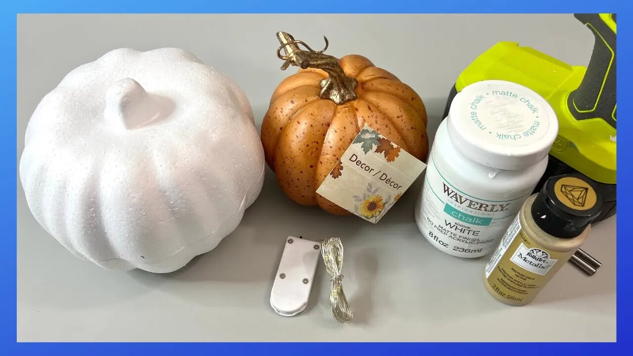 Light Up Stacked Pumpkins || Using Dollar Tree Styrofoam Pumpkins || Just 1 EASY DIY