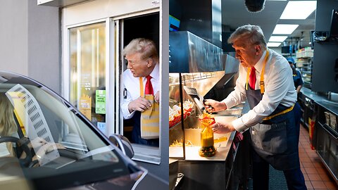 Donald Trump Makes Fries & Serves at McDonald's, Says 'Worked 15 Minutes More Than Kamala Harris'