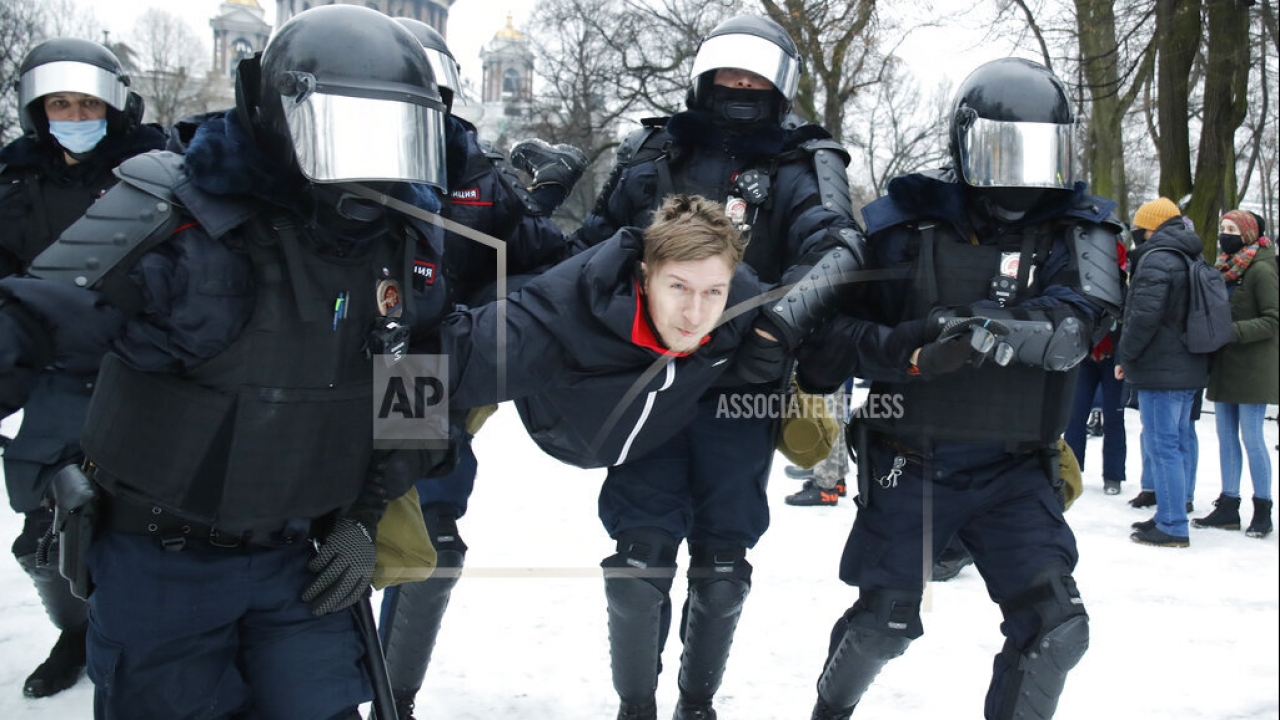 Hundreds Arrested In Russia Over Navalny Protests