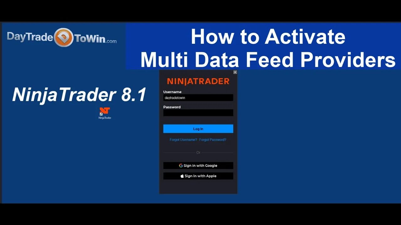 How to Use Multi Data Feed Providers in Ninja Trader 8.1