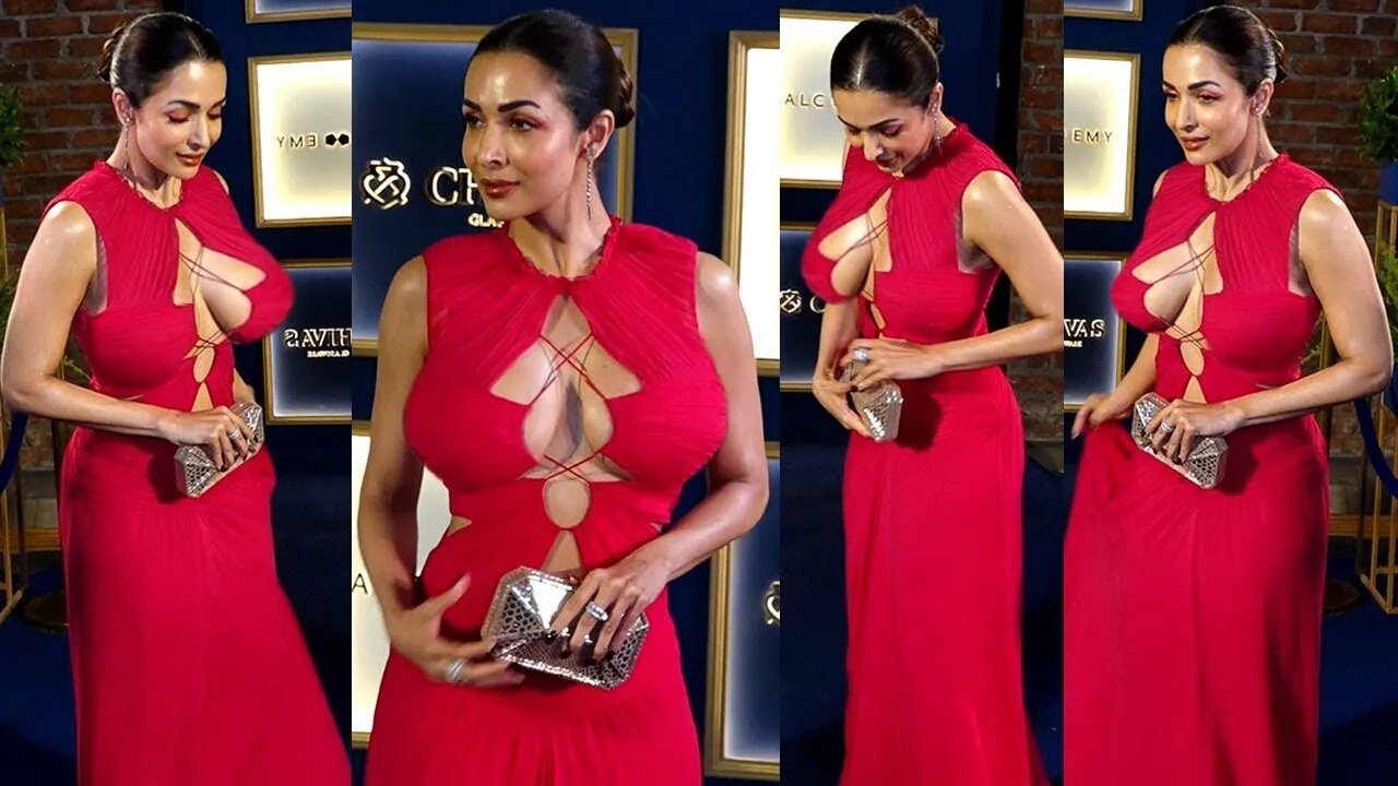 Baapre!! Aaj Toh Gaye Sab 😲Malaika Arora Crossed All Limits Openly Flaunts Her Huge Figur In Red OT