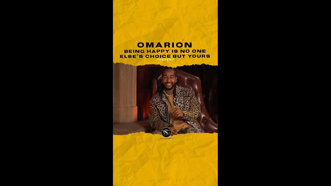 @omarion Being happy is no one else’s choice but yours