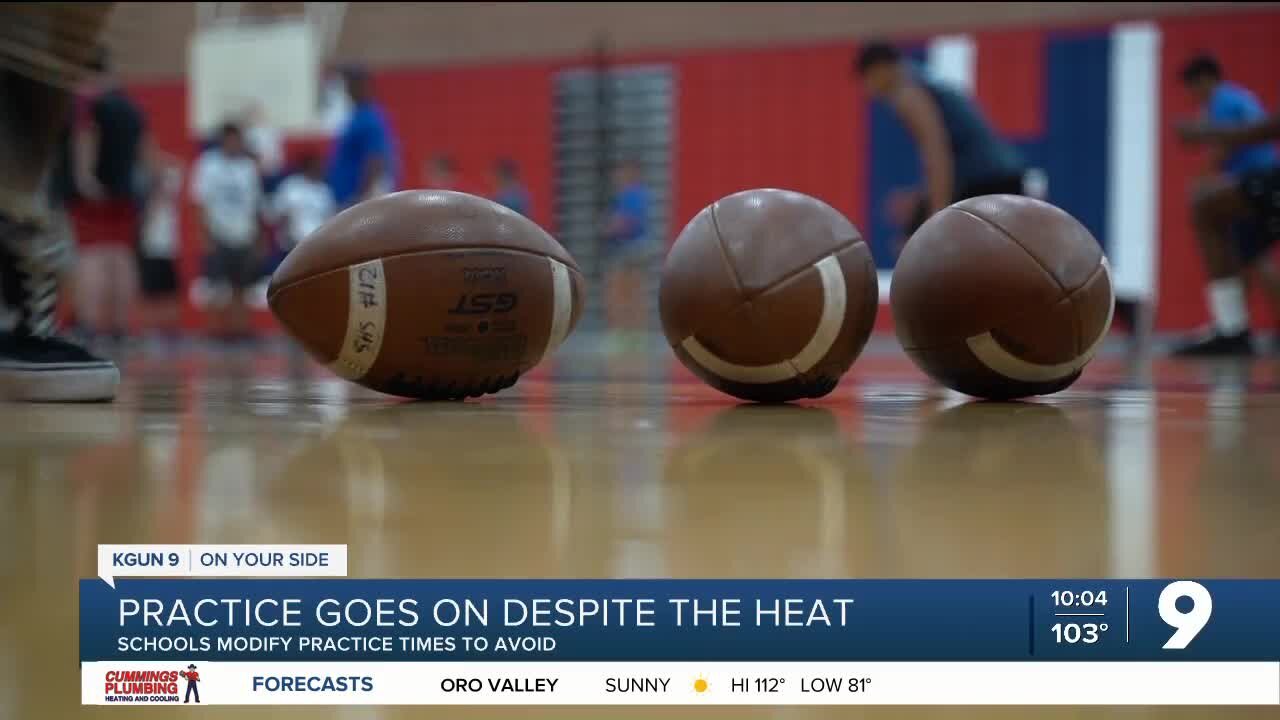 Schools change practice plans for heat