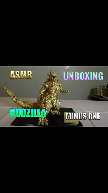 ASMR Unboxing Shorts: Golden Godzilla Statue Minus One (Full unboxing in desc.)