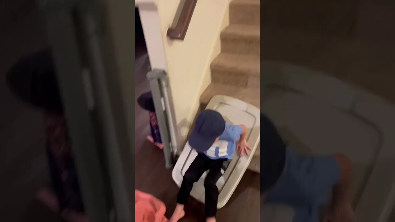 Sliding Fun on Stairs