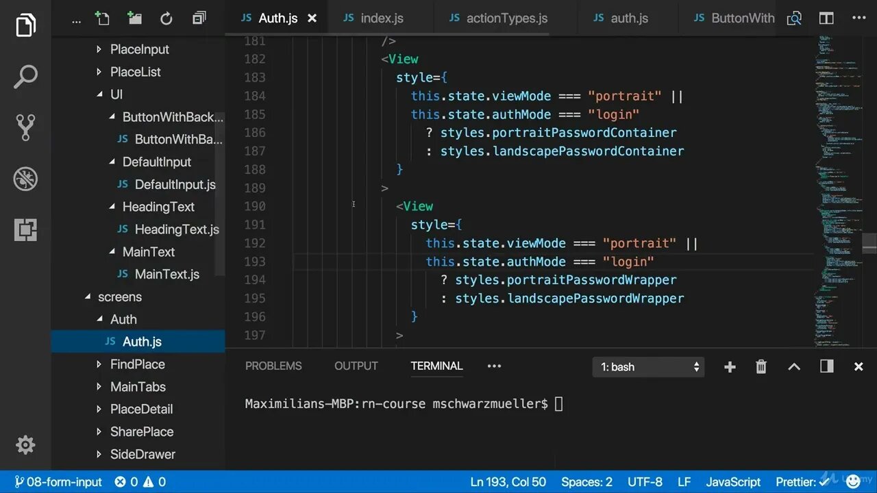 114 - Configuring Text Input Components | REACT NATIVE COURSE