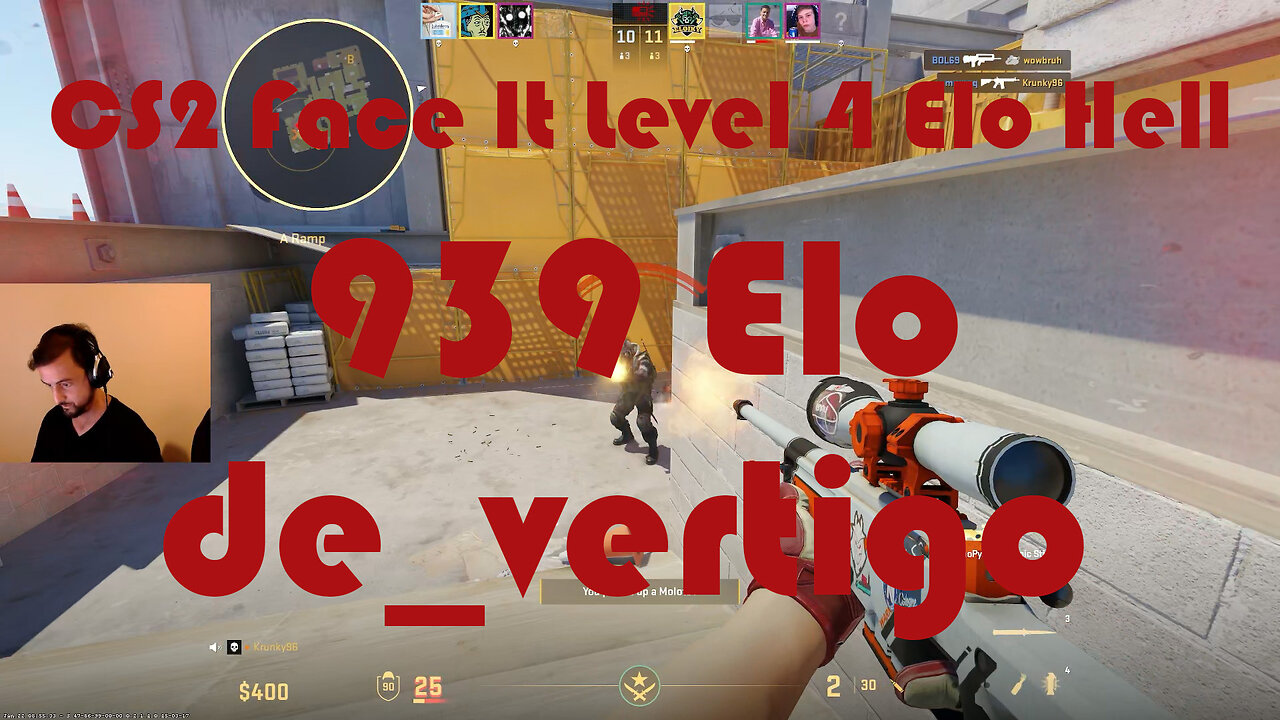 CS2 Face-It Elo Hell! - Face-It Level 4 - 939 Elo - de_vertigo