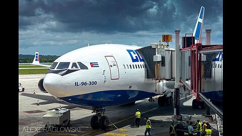 Relatively recent photographs (July this year) of the Cubana de Aviacion Ilyushin Il-96-300