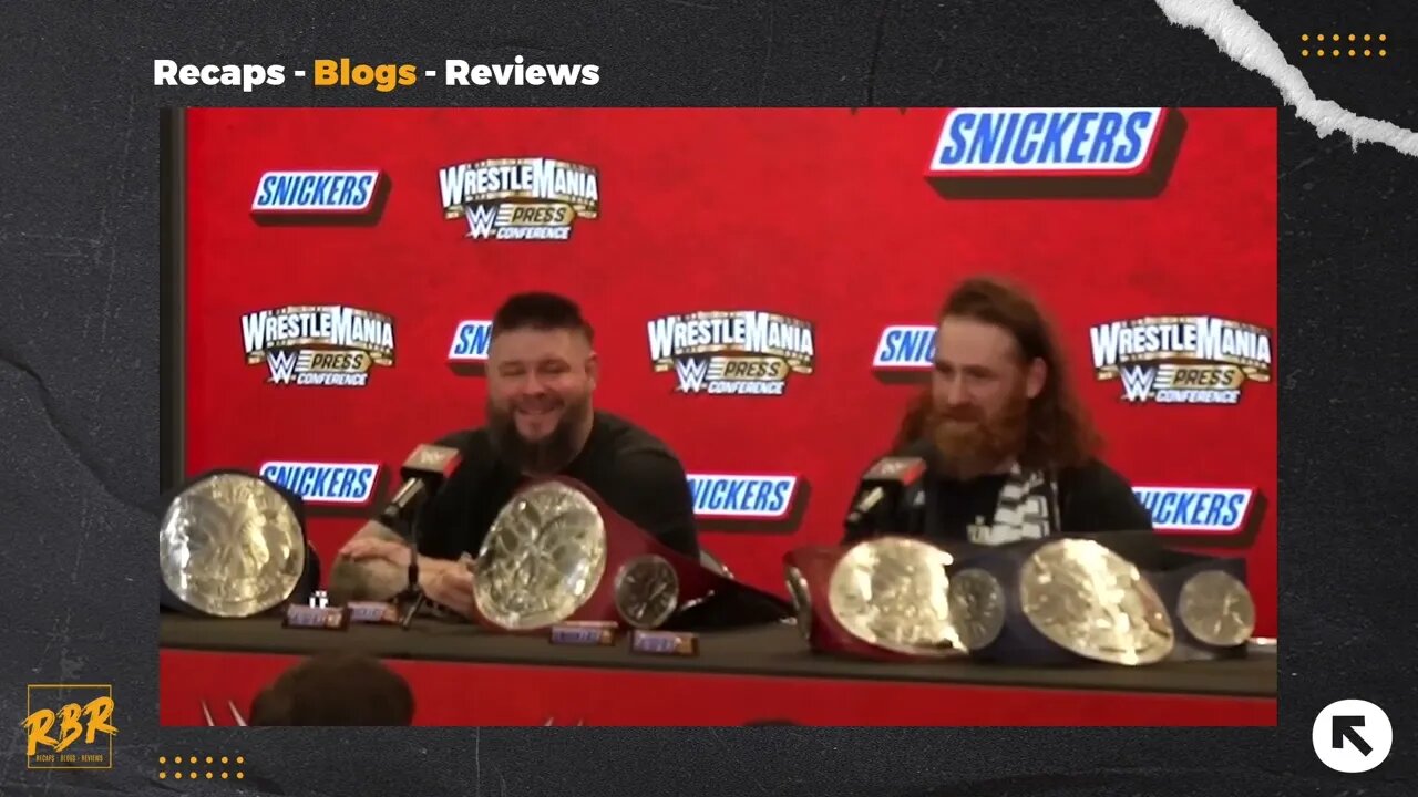 KEVIN OWENS + SAMI ZAYN WRESTLEMANIA 39 PRESS CONFERENCE 2023