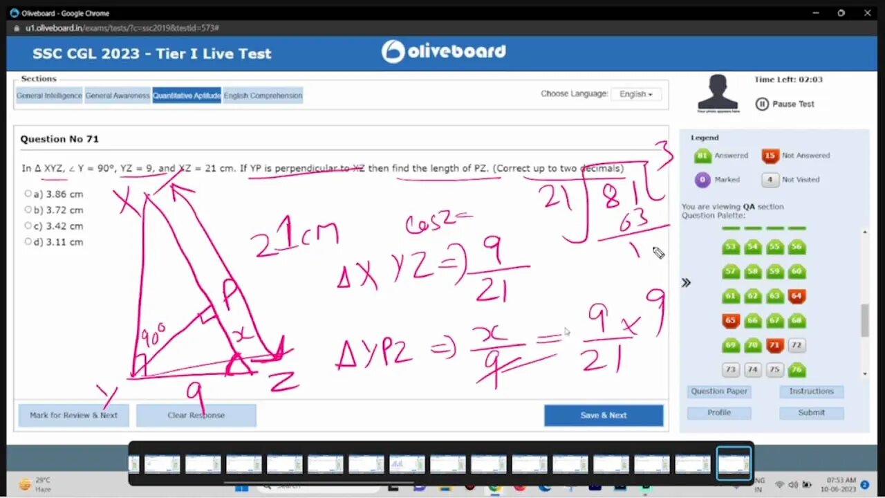 Full Maths Solutions of SSC CGL Tier 1 2023 Oliveboard Weekly Mock Test 10 June #mews #ssc