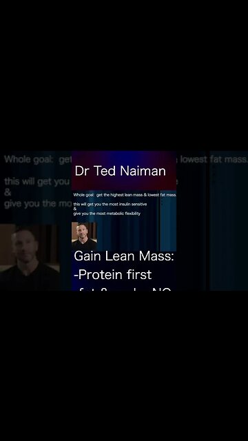 DR TED NAIMAN...Gain Lean Mass? Load up on protein; lighten up on carbs & fat #shorts