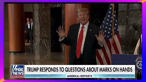 TRUMP ON RED MARKS ON HIS HAND - "MAYBE IT WAS AI?"