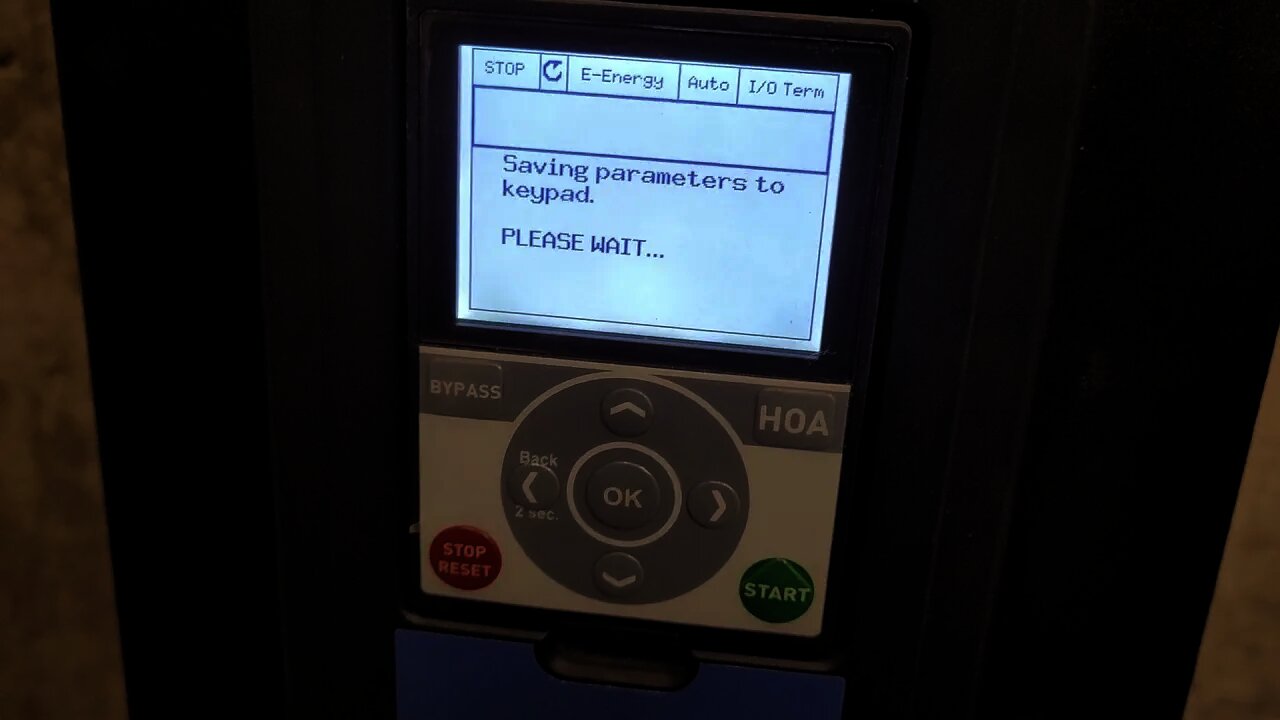 Johnson Controls VFD Parameter Backup