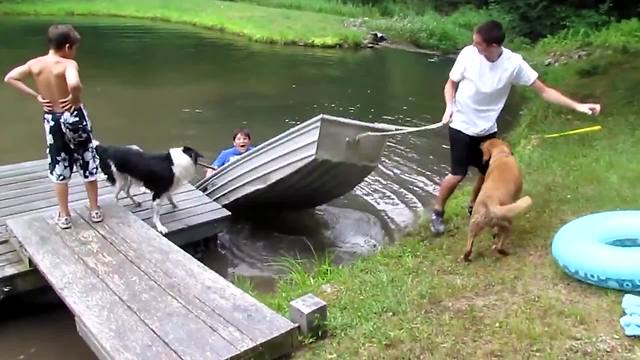 Hilarious Kid Flips The Boat