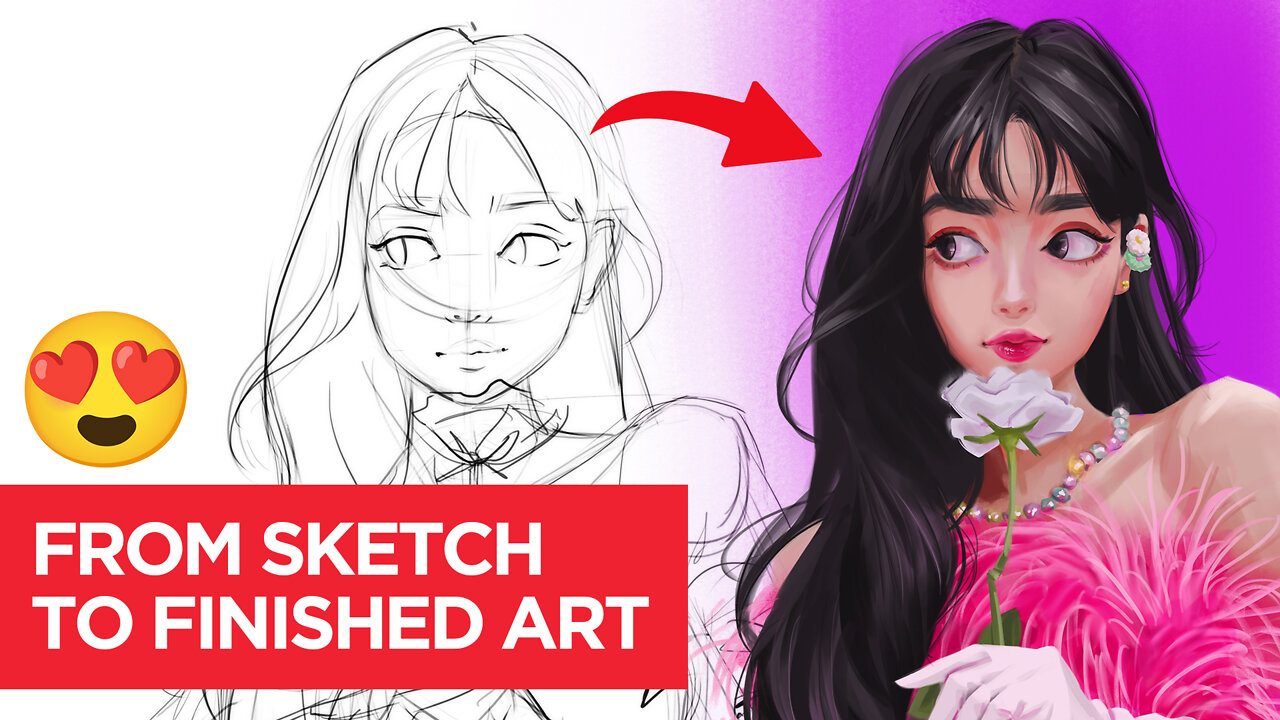 Lisa (Blackpink) - Digital Painting process