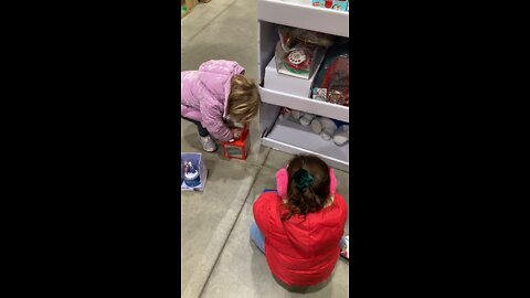 Dassie & Hessy @ Lowe’s trying Chanukah Gifts
