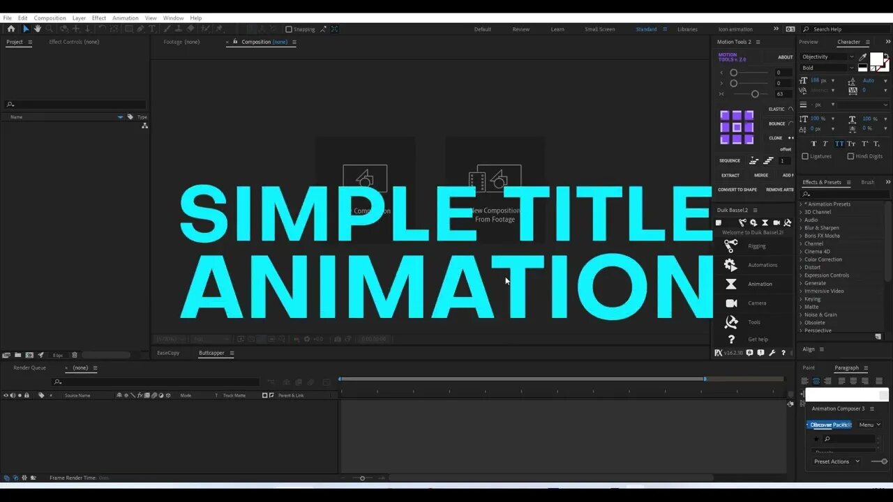 How to create a Simple title template in After Effects?