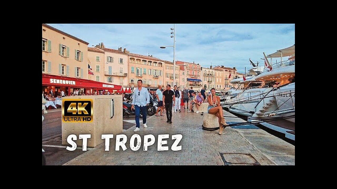 Saint Tropez Evening Walk 💛 France Riviera Walking Tour 4K 🧡 4th July 2024