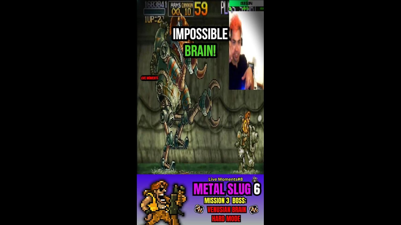 THIS BRAIN IS IMPOSSIBLE - The Venusian Brain 🧠 - Metal Slug 6 Live #shorts #metalslug6 #creepy