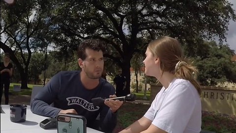 Moment Kavanaugh Protester Realizes Facts Aren't on Her Side, Screams, Cries