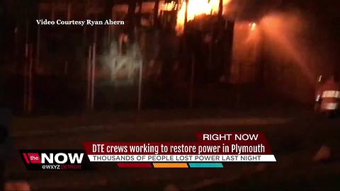 DTE working to restore power in Plymouth