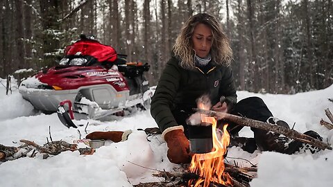 SNOWY WINTER DAY TRIP | Easy and Delicious Campfire Meal, Crown Land Scouting