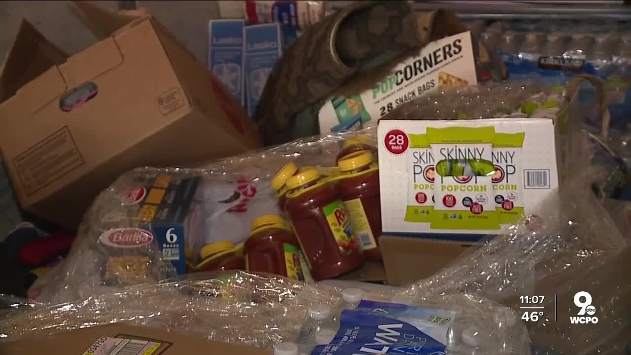 Firefighters collecting donations for Kentucky flood victims