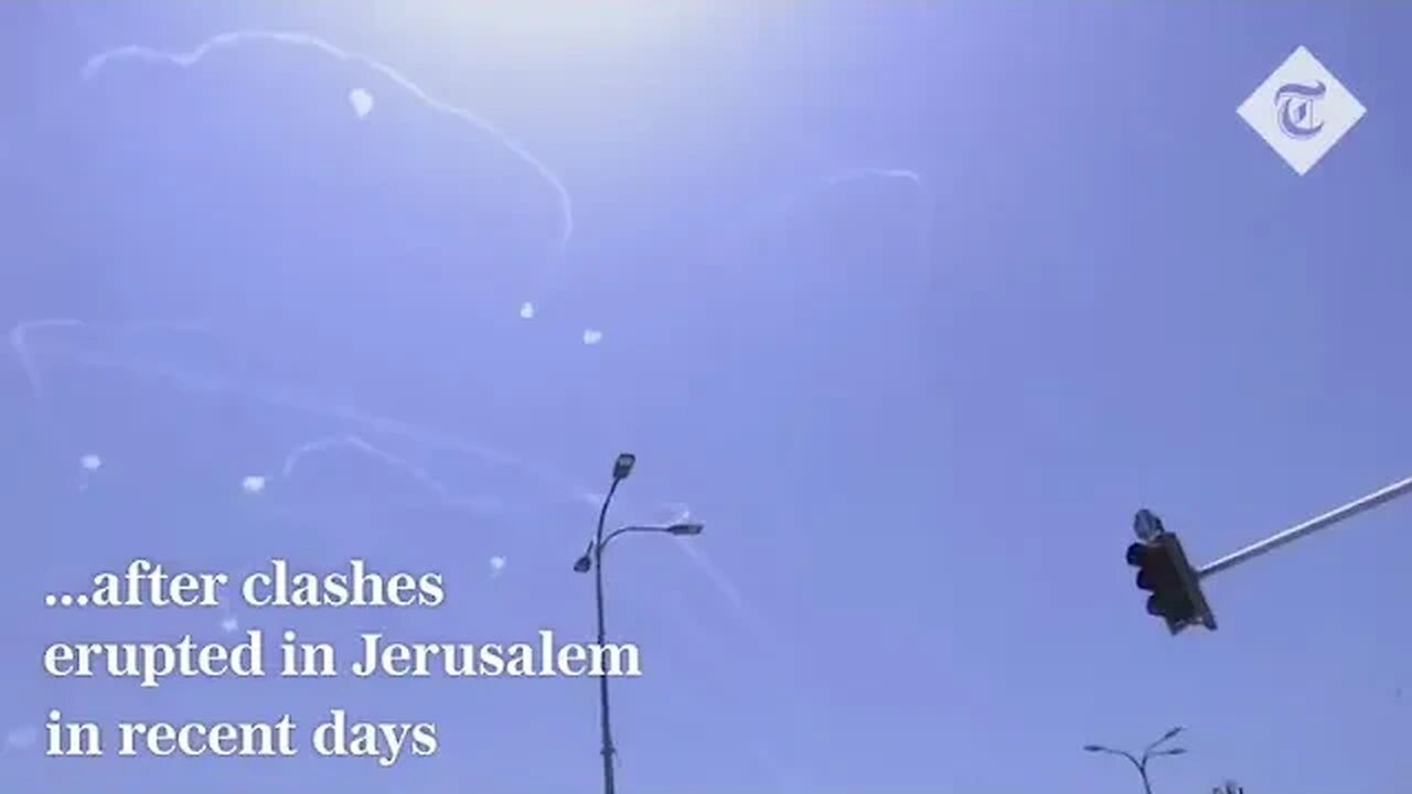 Israeli iron dome filmed intercepting rockets from gaza #israel #gaza