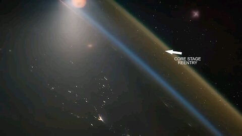 Rocket launch as seen from Space Station