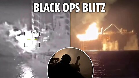 Incredible POV video shows Ukrainian special ops blowing up key Russian gas rig in daring raid