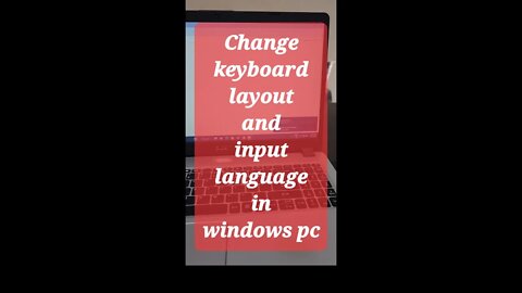 Change keyboard layout and input language settings in windows pc #shorts #youtubeshorts