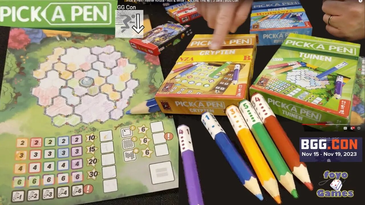 Pick a Pen - Reiner Knizia - Roll & Write | ✏️s ARE THE 🎲 | 3 Sets | BGG Con