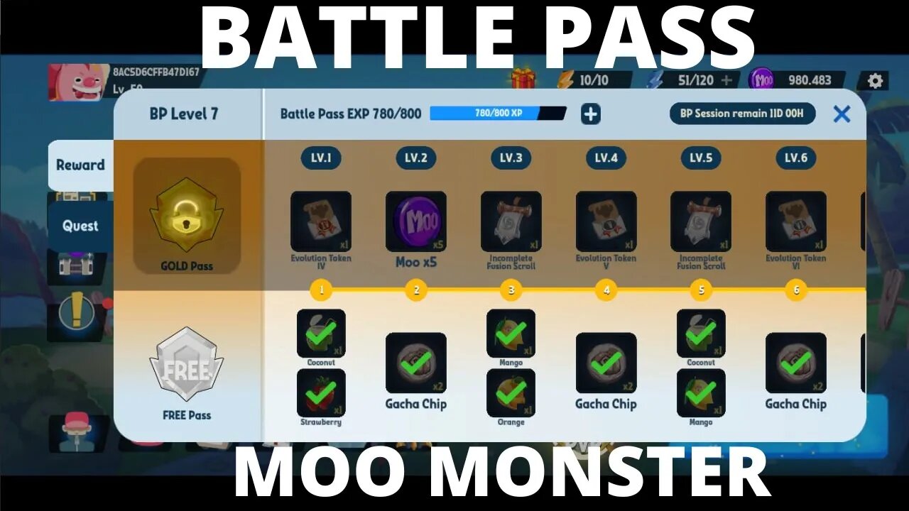 BATTLE PASS - Conheça essa nova opção no jogo Moo Monster