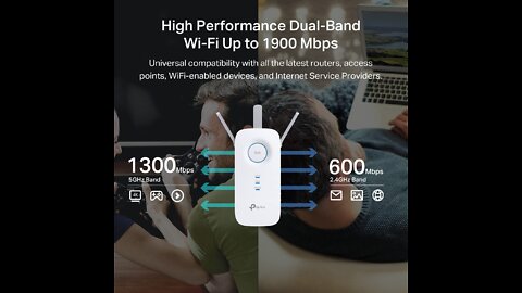 TP-Link AC1900 WiFi Extender (RE550), Covers Up to 2800 Sq.ft and 35 Devices