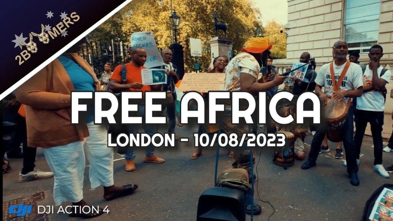 FREE AFRICA PROTEST FRENCH EMBASSY LONDON - 10 AUGUST 2023 #freeafrica