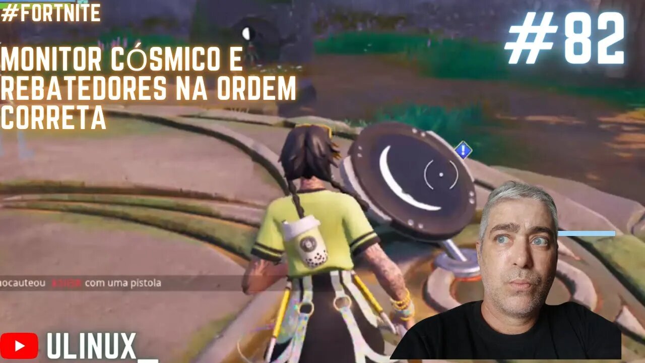 Monitor cósmico e rebatedores na ordem correta