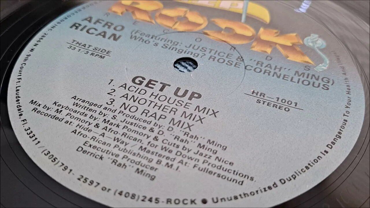 Afro-Rican Featuring Justice & "Rah" Ming - Get Up (No Rap Mix)
