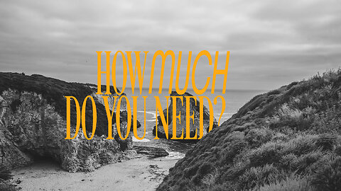 How Much Do You Need? - 8/4/24