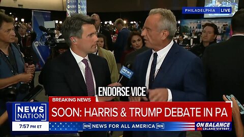 RFK Jr joined Leland Vittert in the spin room at #Debate2024.