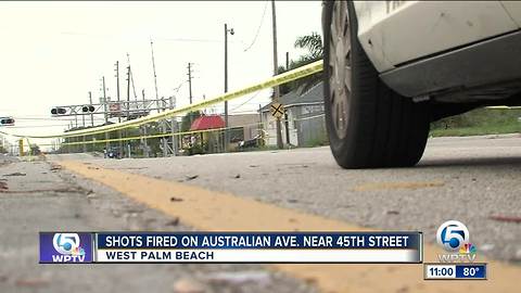 Shots fired on Australian Avenue near 45th Street on Saturday